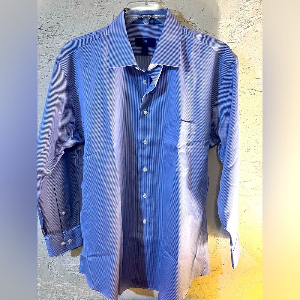 Egyptian cotton Egara dress shirt non iron slim fit 17 32-33 size Never wornNWOT